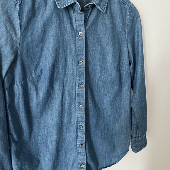 Ann Taylor Women's Denim Button-Down Shirt - Picture 2 of 5